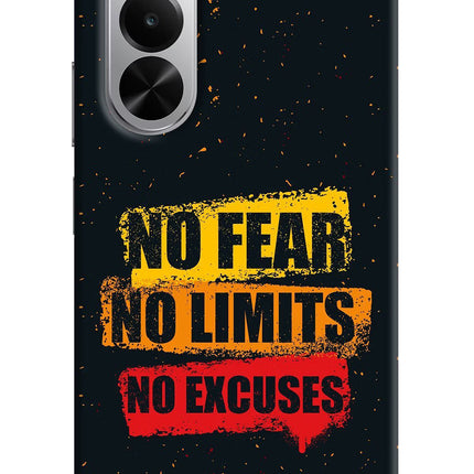 No Fear No Limits No Excuse Realme P4x 5G Hard Case Back Cover by Casekaro
