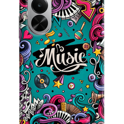 Music Graffiti Realme P4x 5G Hard Case Back Cover by Casekaro