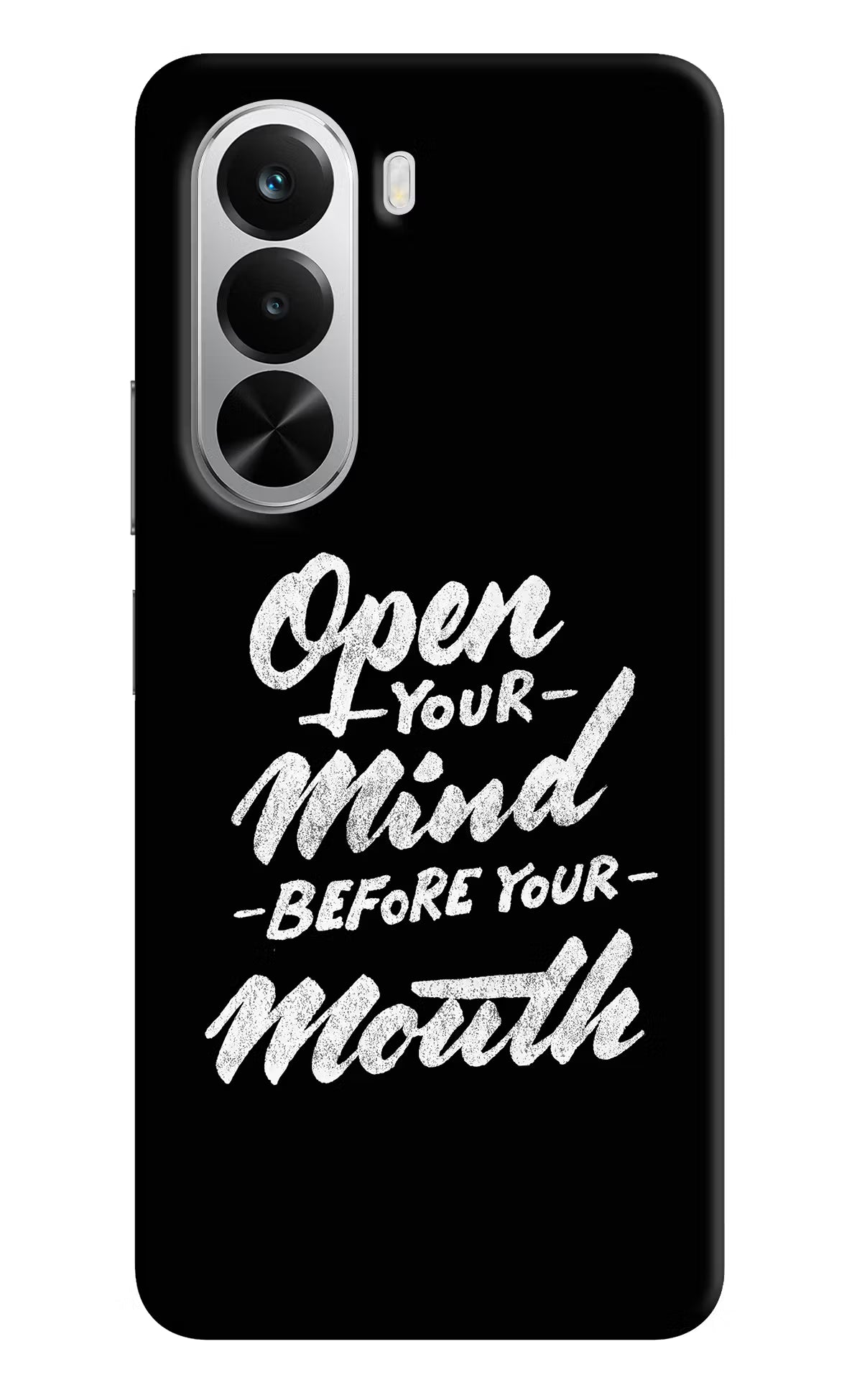 Open Your Mind Before Your Mouth Realme P4x 5G Hard Case Back Cover by Casekaro