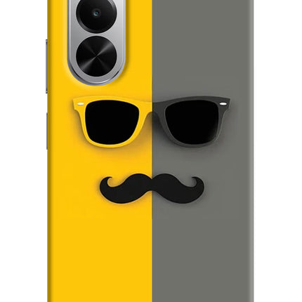 Sunglasses with Mustache Realme P4x 5G Hard Case Back Cover by Casekaro