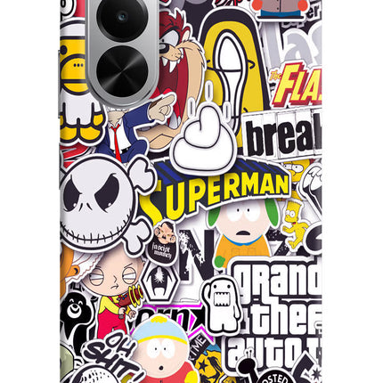 Sticker Bomb Realme P4x 5G Hard Case Back Cover by Casekaro
