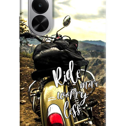 Ride More Worry Less Realme P4x 5G Hard Case Back Cover by Casekaro