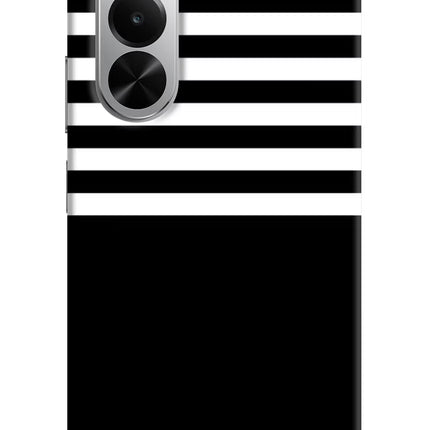 Black and White Print Realme P4x 5G Hard Case Back Cover by Casekaro