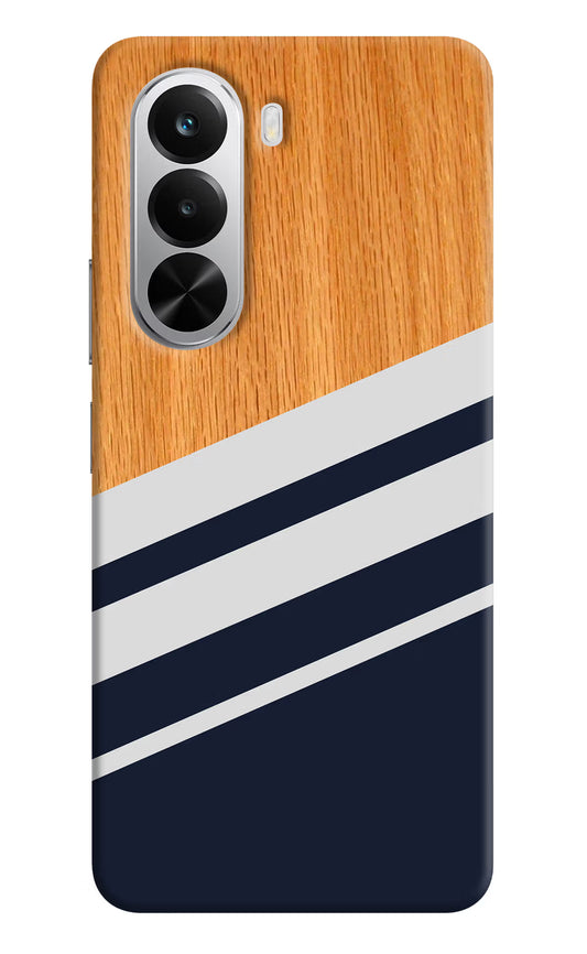 Blue and white wooden Realme P4x 5G Hard Case Back Cover by Casekaro