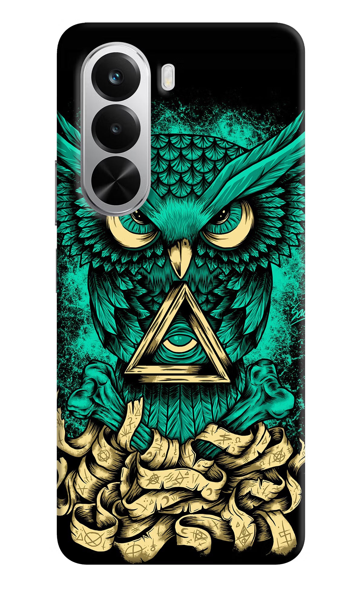Green Owl Realme P4x 5G Hard Case Back Cover by Casekaro