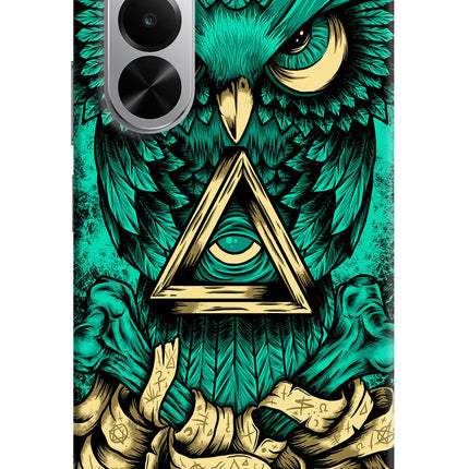 Green Owl Realme P4x 5G Hard Case Back Cover by Casekaro