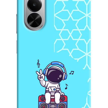 Cute Astronaut Chilling Realme P4x 5G Hard Case Back Cover by Casekaro