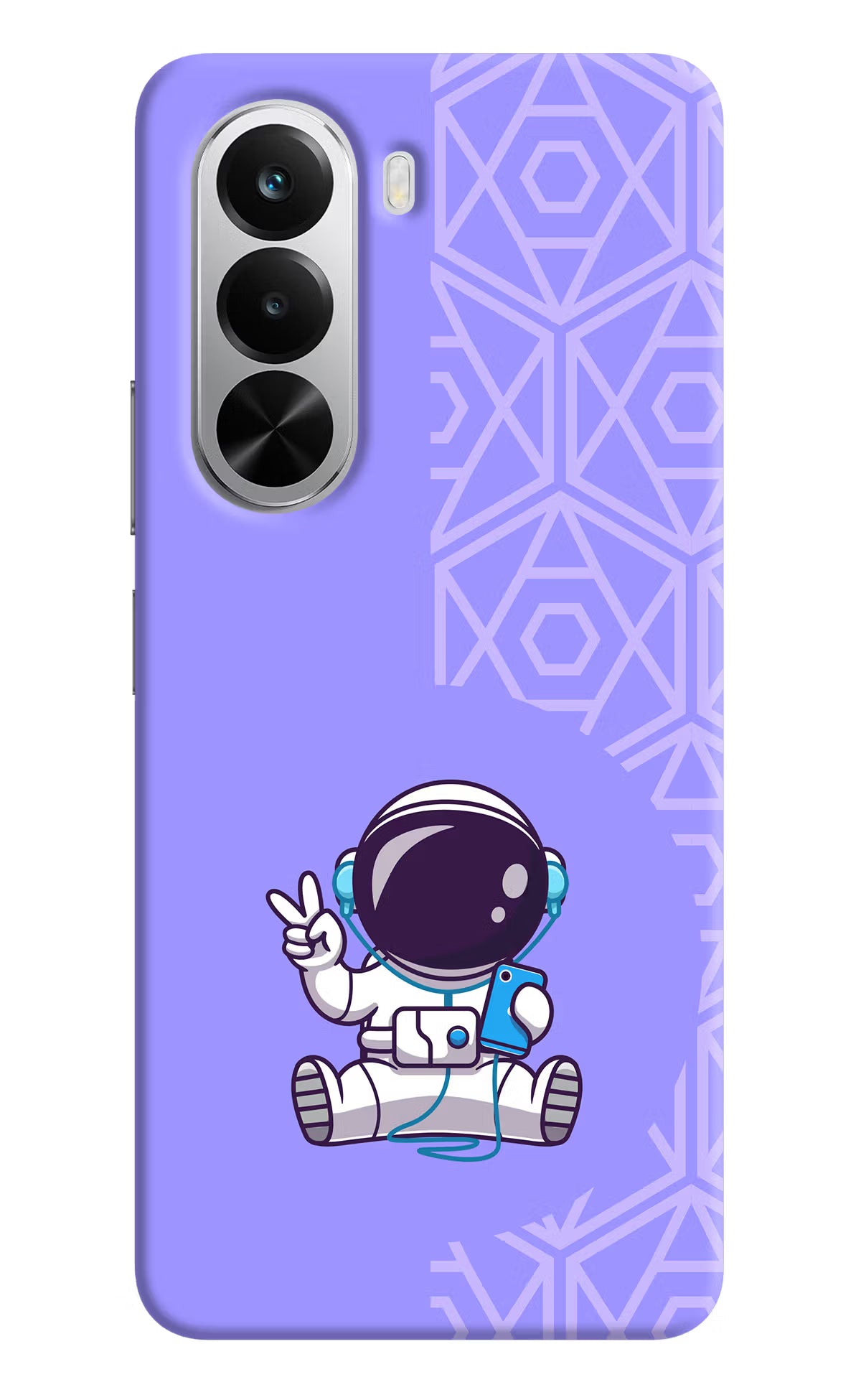 Cute Astronaut Chilling Realme P4x 5G Hard Case Back Cover by Casekaro