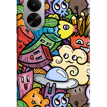 Veggie Doodle Realme P4x 5G Hard Case Back Cover by Casekaro