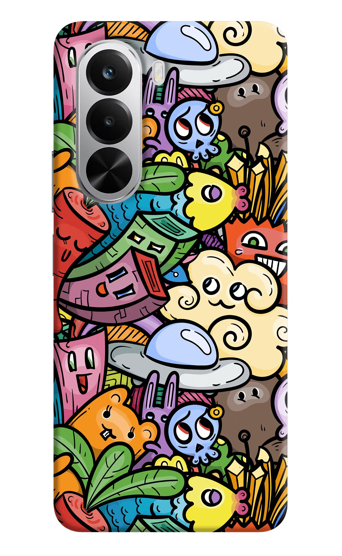 Veggie Doodle Realme P4x 5G Hard Case Back Cover by Casekaro