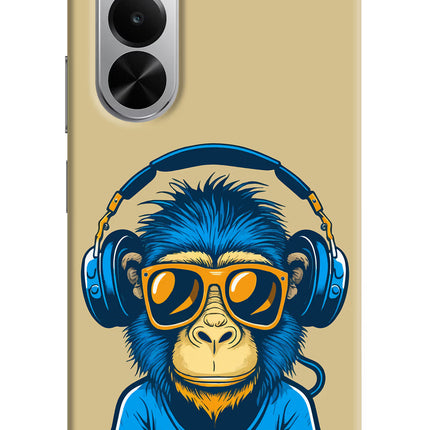 Monkey Headphone Realme P4x 5G Hard Case Back Cover by Casekaro