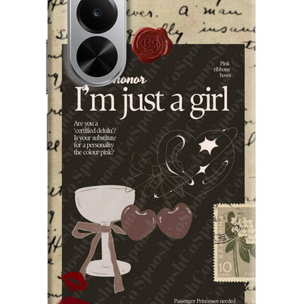 I am just a girl Realme P4x 5G Hard Case Back Cover by Casekaro