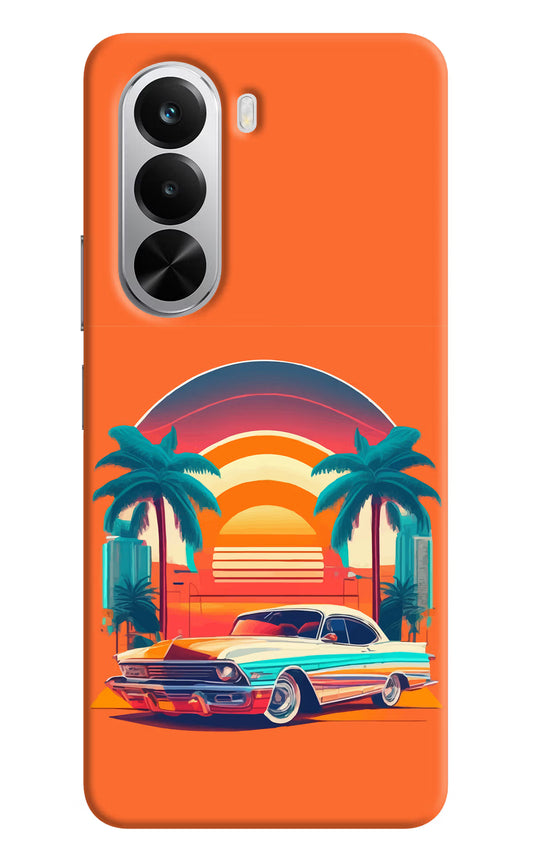 Palm Drive 80s Realme P4x 5G Hard Case Back Cover by Casekaro