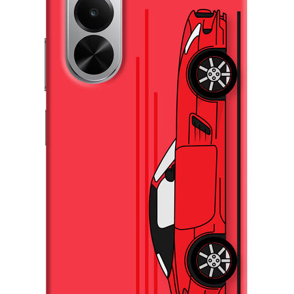 Red Velocity Realme P4x 5G Hard Case Back Cover by Casekaro