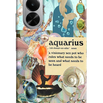 Aquarius Zodiac Realme P4x 5G Hard Case Back Cover by Casekaro
