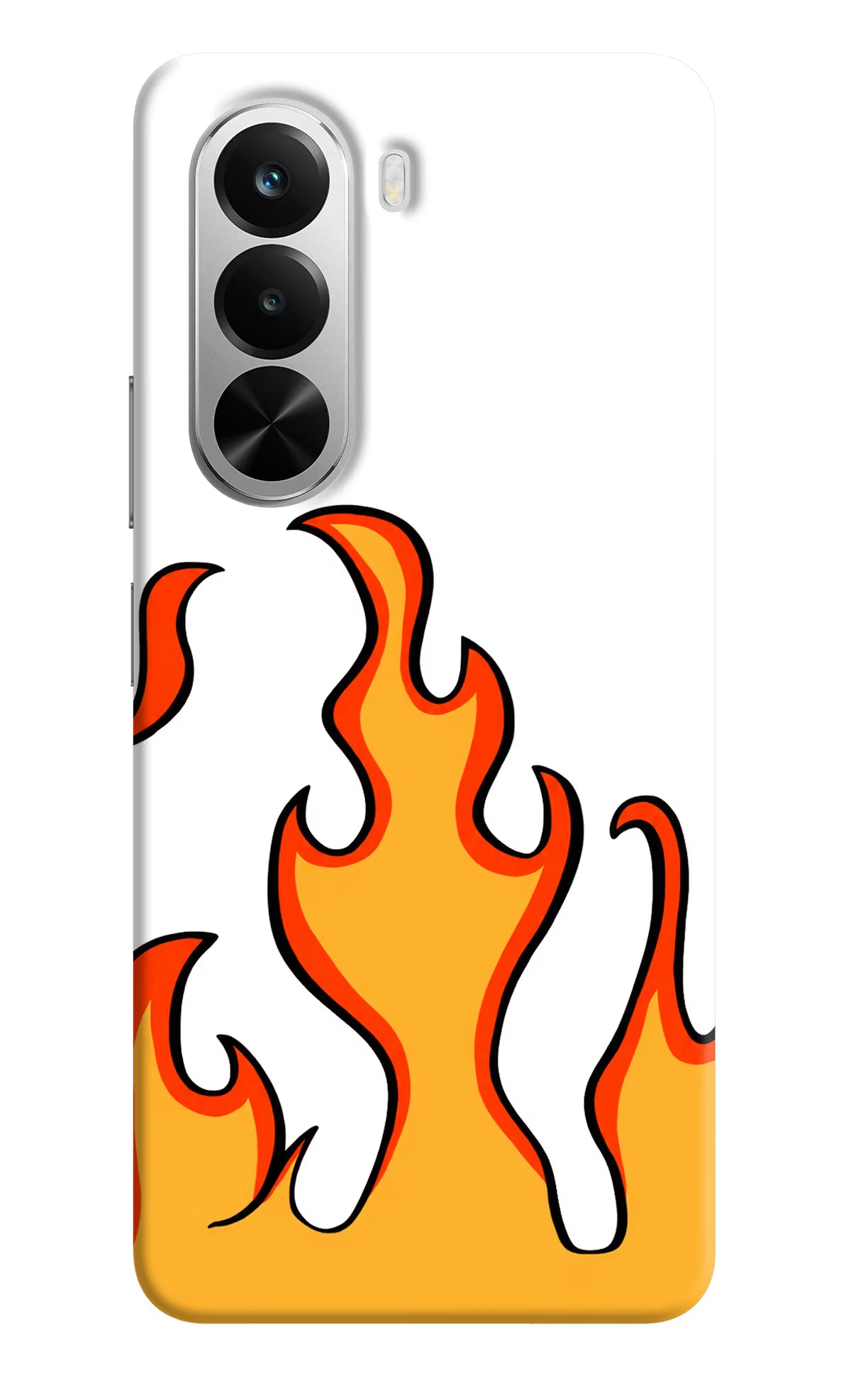 Fired Up – White Realme P4x 5G Hard Case Back Cover by Casekaro