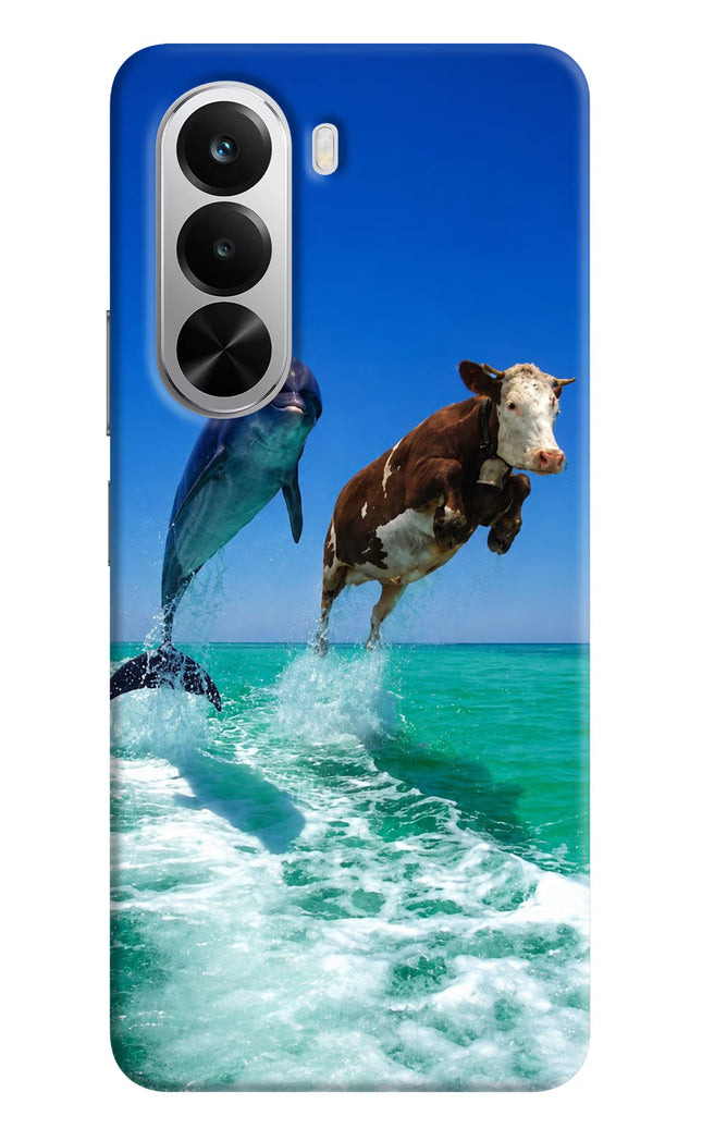 Dolphin vs Cow Realme P4x 5G Hard Case Back Cover by Casekaro