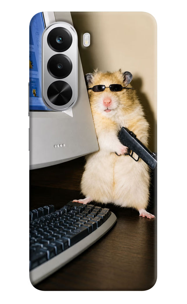 Hacker Hamster Realme P4x 5G Hard Case Back Cover by Casekaro