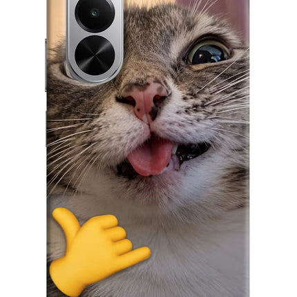 Silly Cat Call Realme P4x 5G Hard Case Back Cover by Casekaro