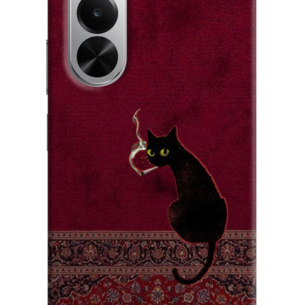 Midnight Cat Realme P4x 5G Hard Case Back Cover by Casekaro