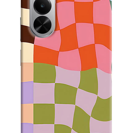 Wavy Grid Realme P4x 5G Hard Case Back Cover by Casekaro