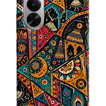 Folk Print Realme P4x 5G Hard Case Back Cover by Casekaro
