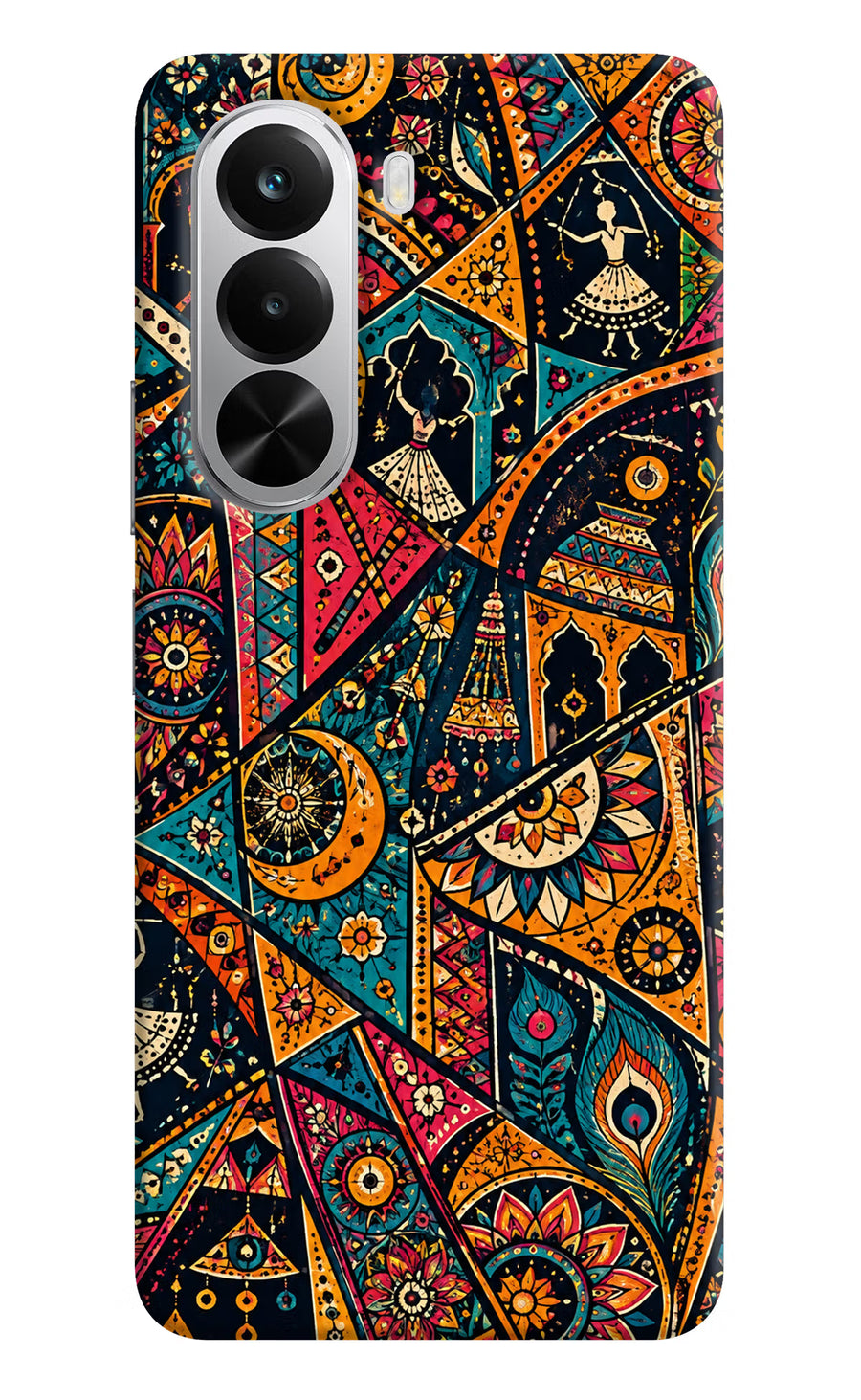 Folk Print Realme P4x 5G Back Cover, Hard case