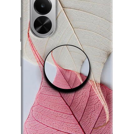 White Pink Leaf Realme P4x 5G Pop Case by Casekaro
