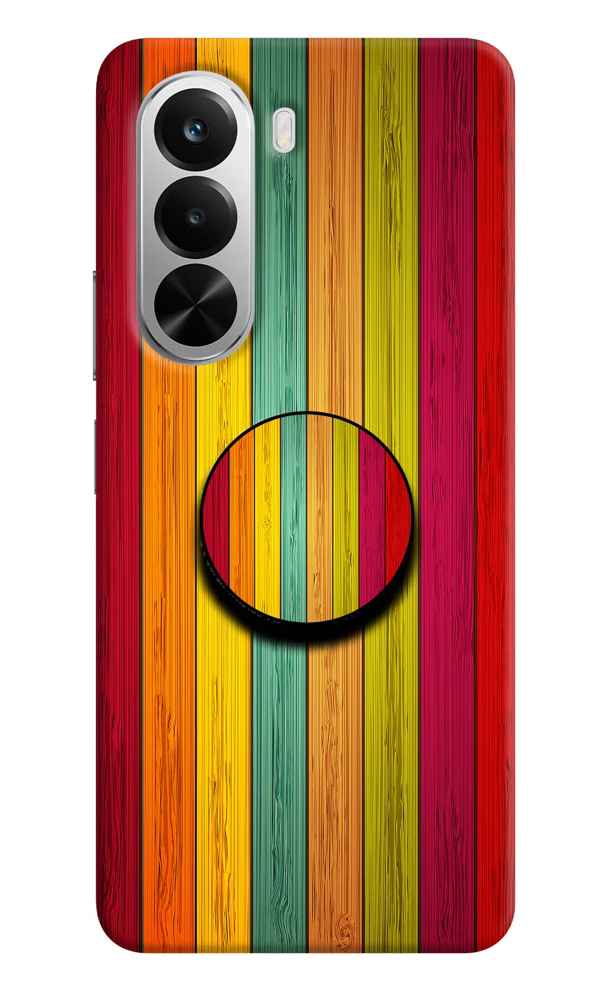 Multicolor Wooden Realme P4x 5G Pop Case by Casekaro