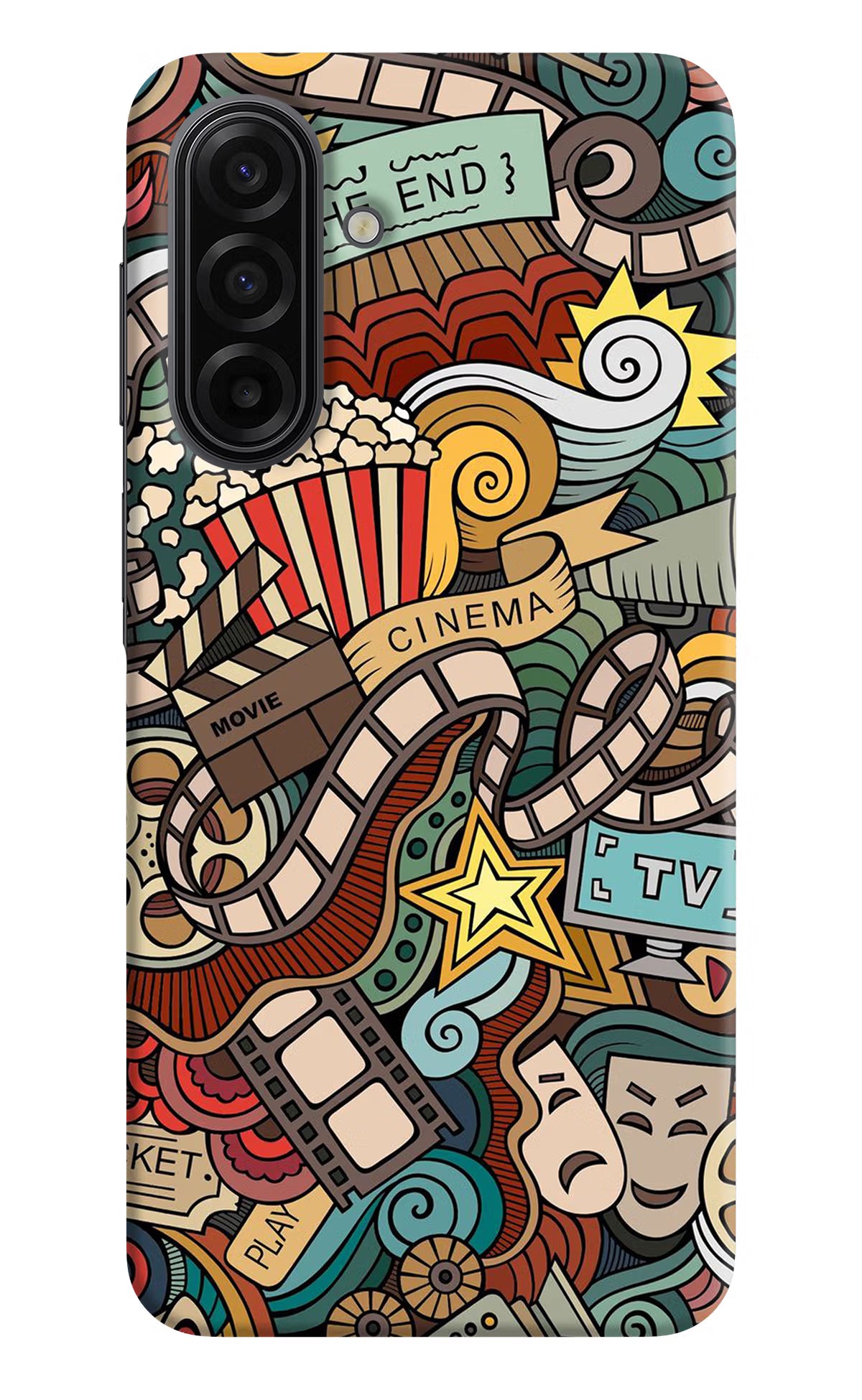 Cinema Abstract Samsung F17 5G Hard Case Back Cover by Casekaro
