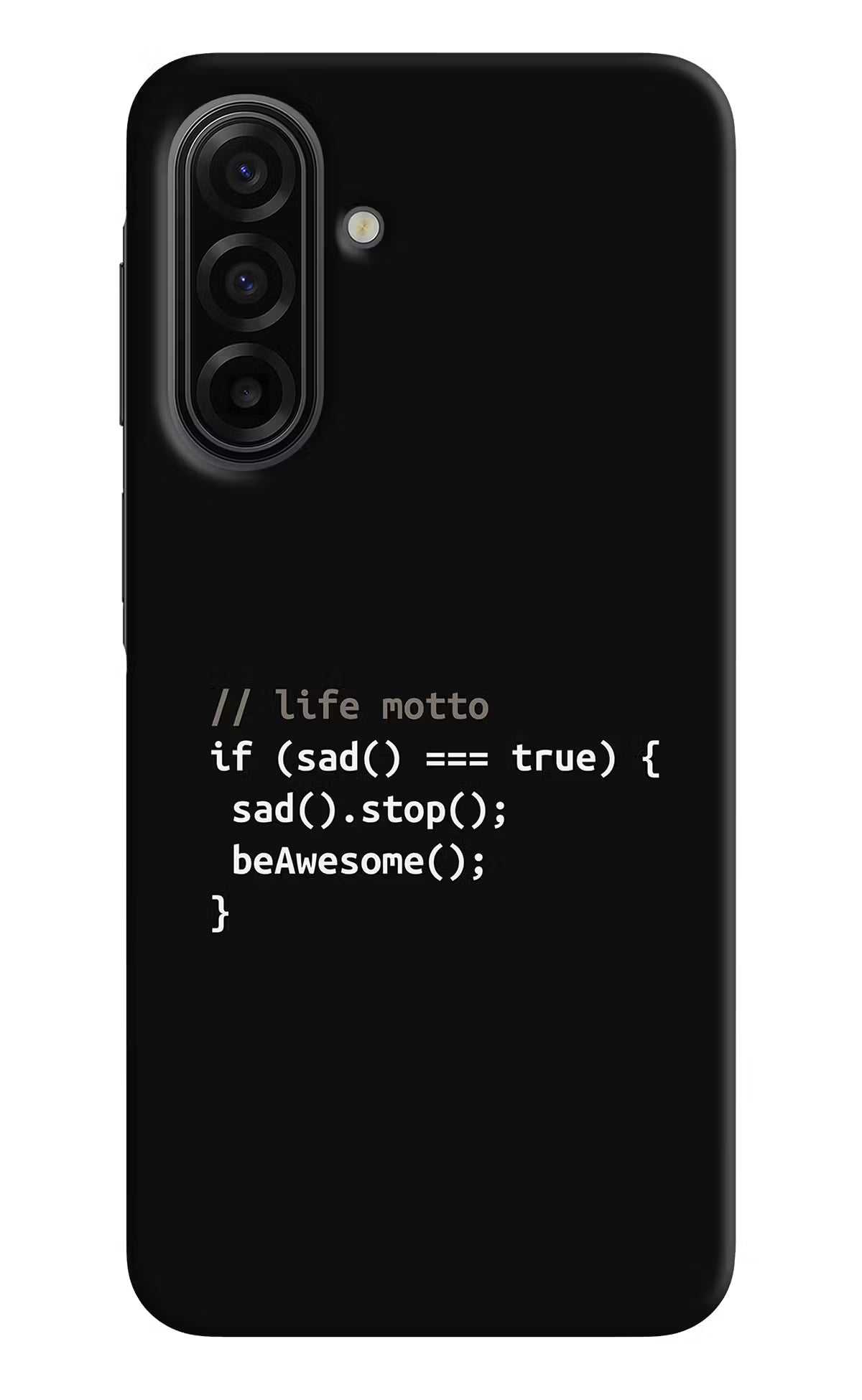 Life Motto Code Samsung F17 5G Hard Case Back Cover by Casekaro