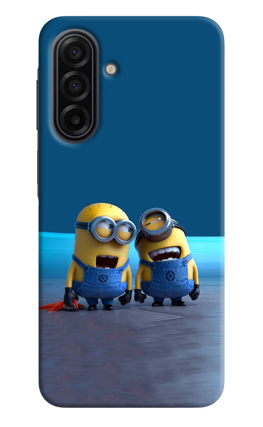 Minion Laughing Samsung F17 5G Hard Case Back Cover by Casekaro