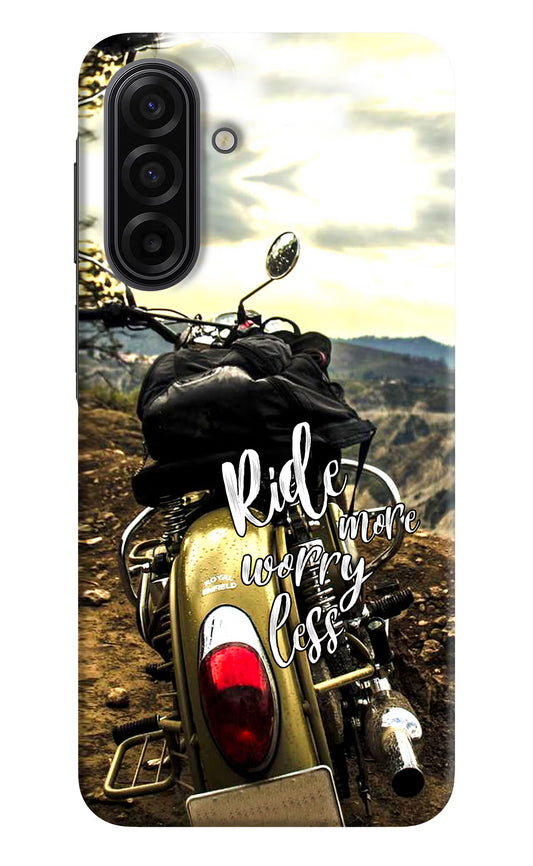 Ride More Worry Less Samsung F17 5G Hard Case Back Cover by Casekaro