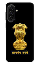 Satyamev Jayate Golden Samsung F17 5G Hard Case Back Cover by Casekaro