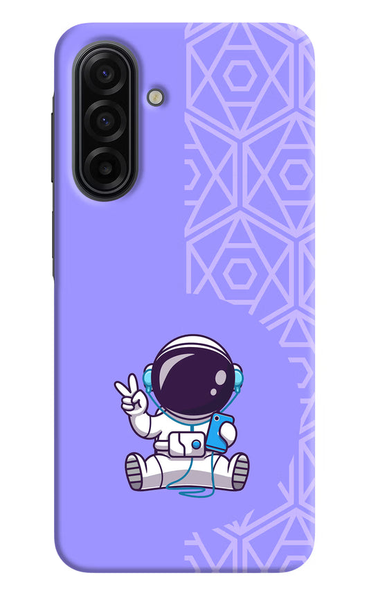 Cute Astronaut Chilling Samsung F17 5G Hard Case Back Cover by Casekaro