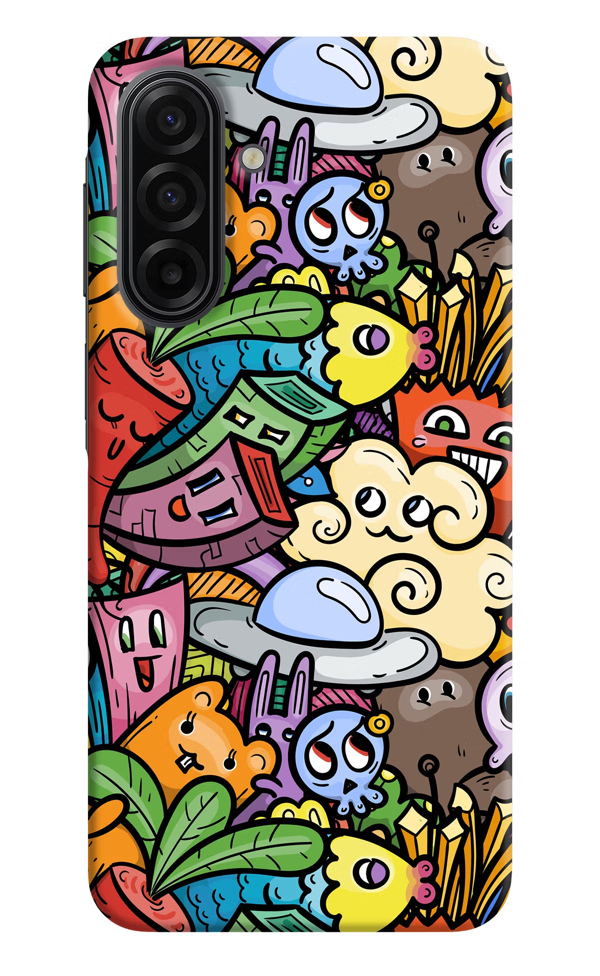 Veggie Doodle Samsung F17 5G Hard Case Back Cover by Casekaro
