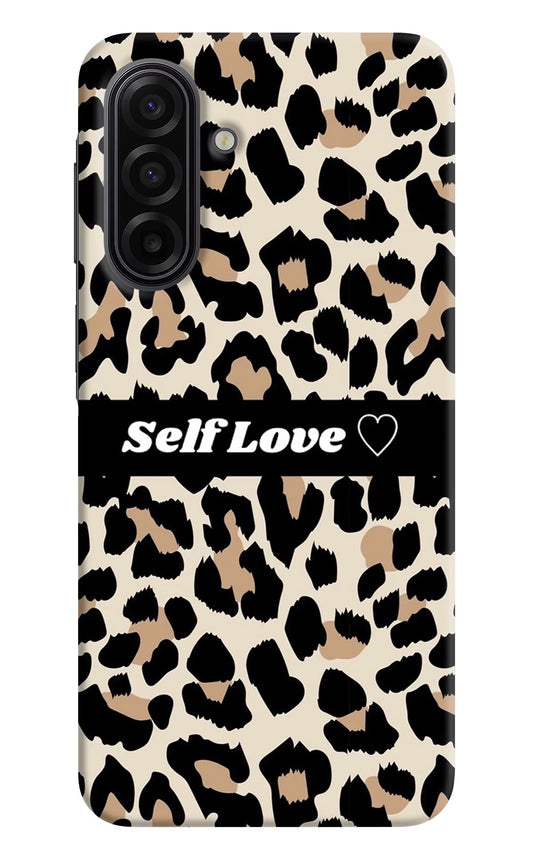 Leopard Print Self Love Samsung F17 5G Hard Case Back Cover by Casekaro