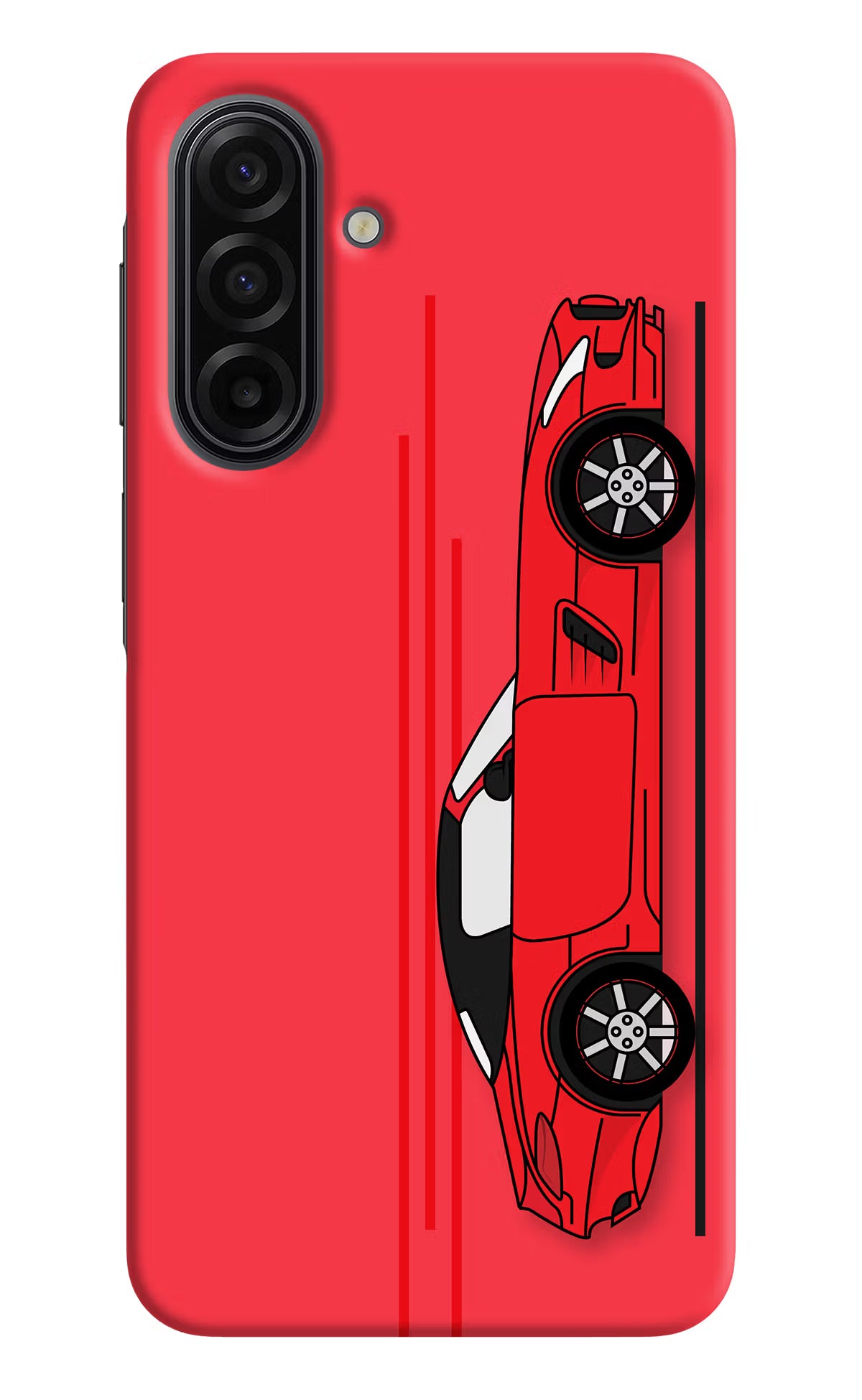 Red Velocity Samsung F17 5G Hard Case Back Cover by Casekaro