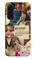 Gemini Zodiac Samsung F17 5G Hard Case Back Cover by Casekaro