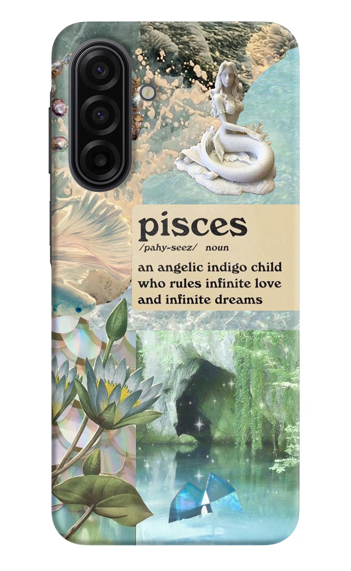 Pisces Zodiac Samsung F17 5G Hard Case Back Cover by Casekaro