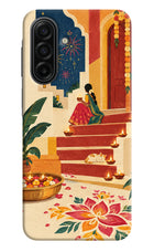 Diwali Rangoli Samsung F17 5G Hard Case Back Cover by Casekaro