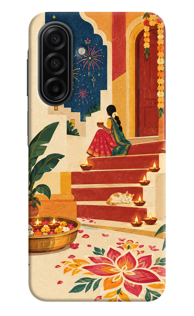 Diwali Rangoli Samsung F17 5G Hard Case Back Cover by Casekaro
