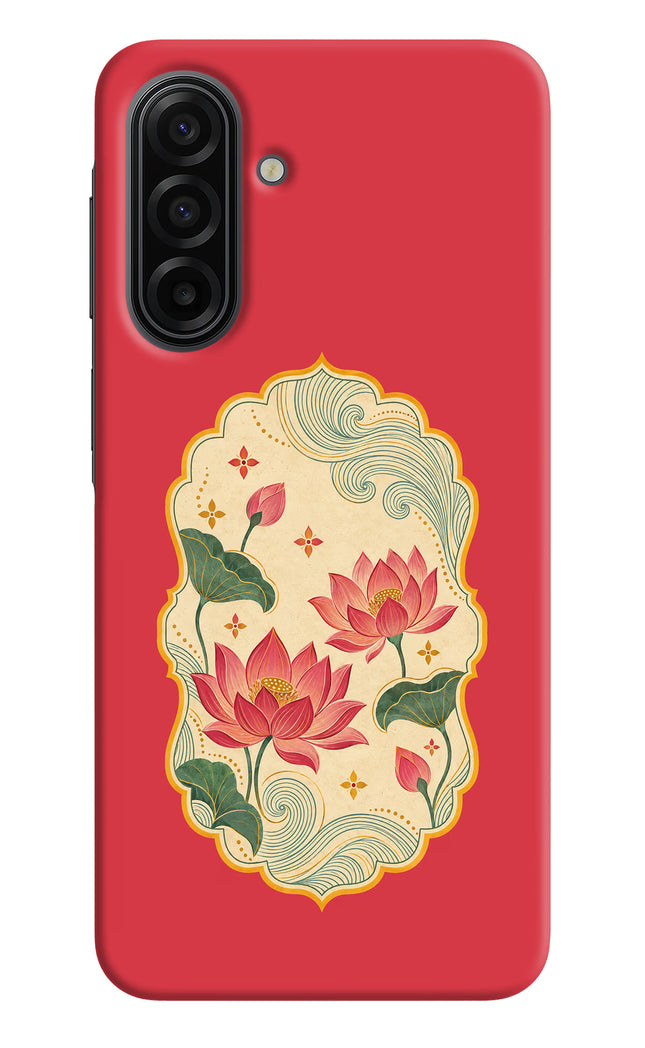 Pink Lotus Samsung F17 5G Hard Case Back Cover by Casekaro