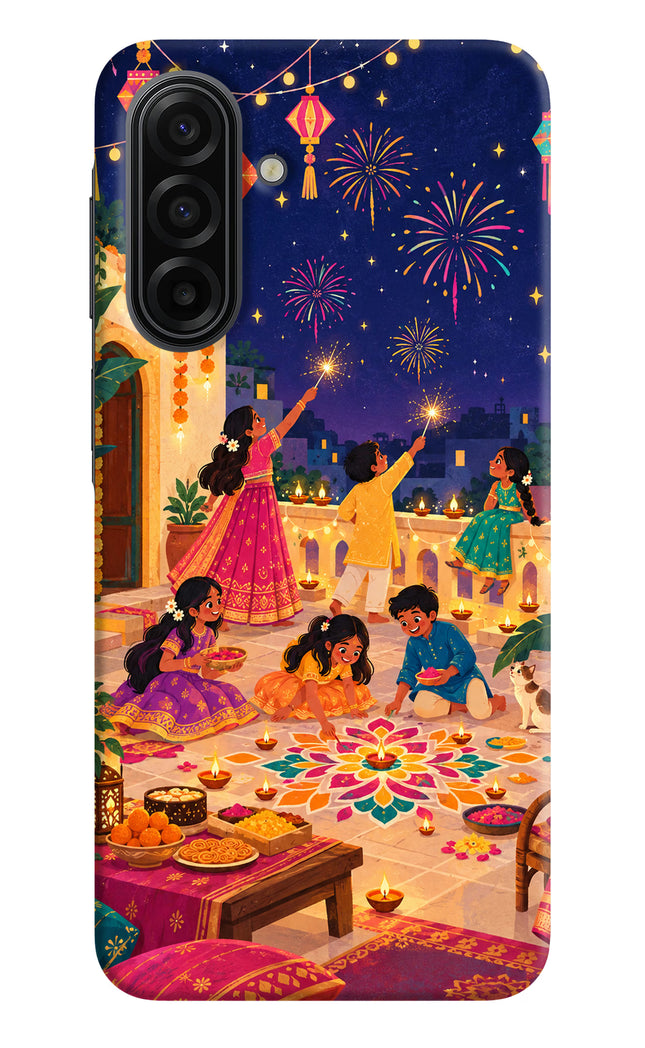 Diwali Night Samsung F17 5G Hard Case Back Cover by Casekaro