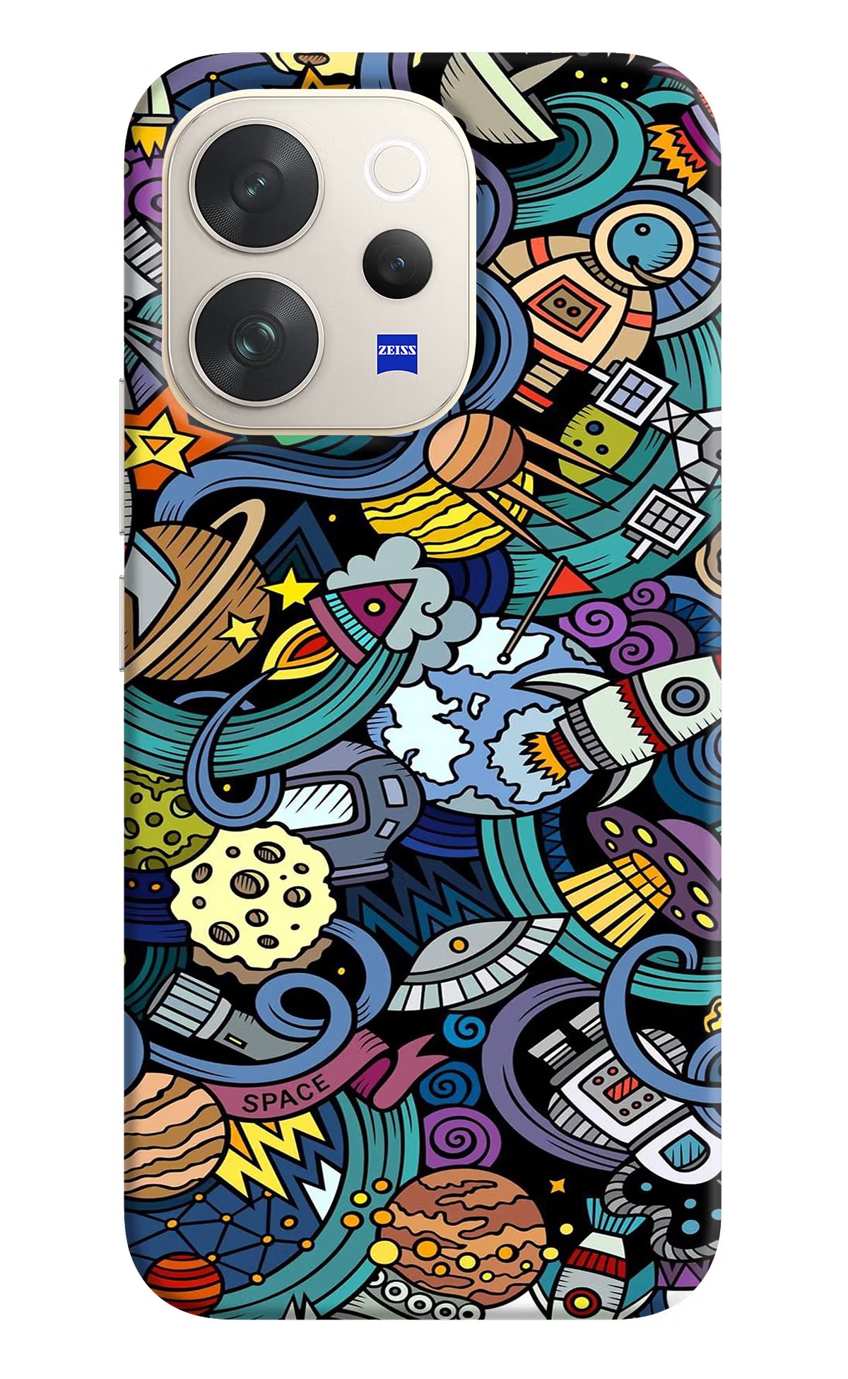 Space Abstract Vivo V70 5G Hard Case Back Cover by Casekaro