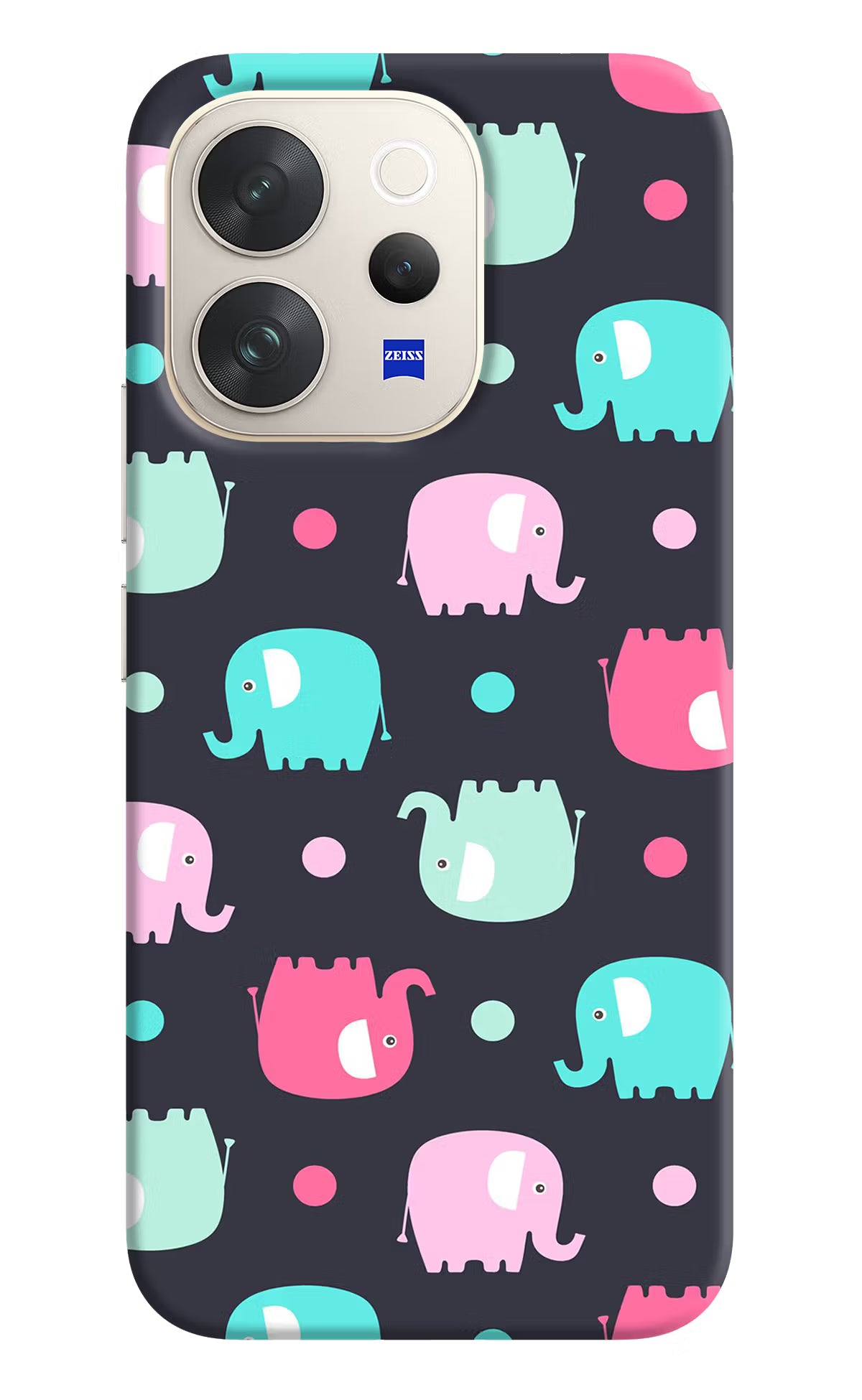 Elephants Vivo V70 5G Hard Case Back Cover by Casekaro