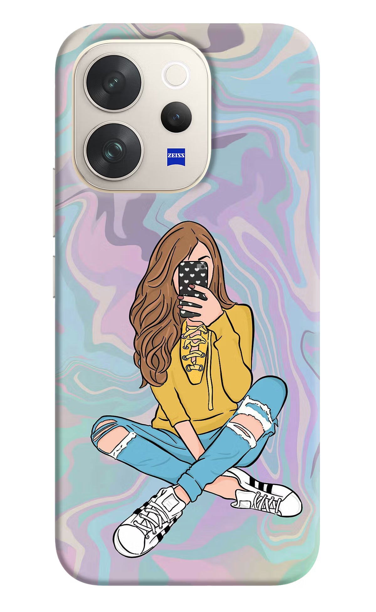 Selfie Girl Vivo V70 5G Hard Case Back Cover by Casekaro