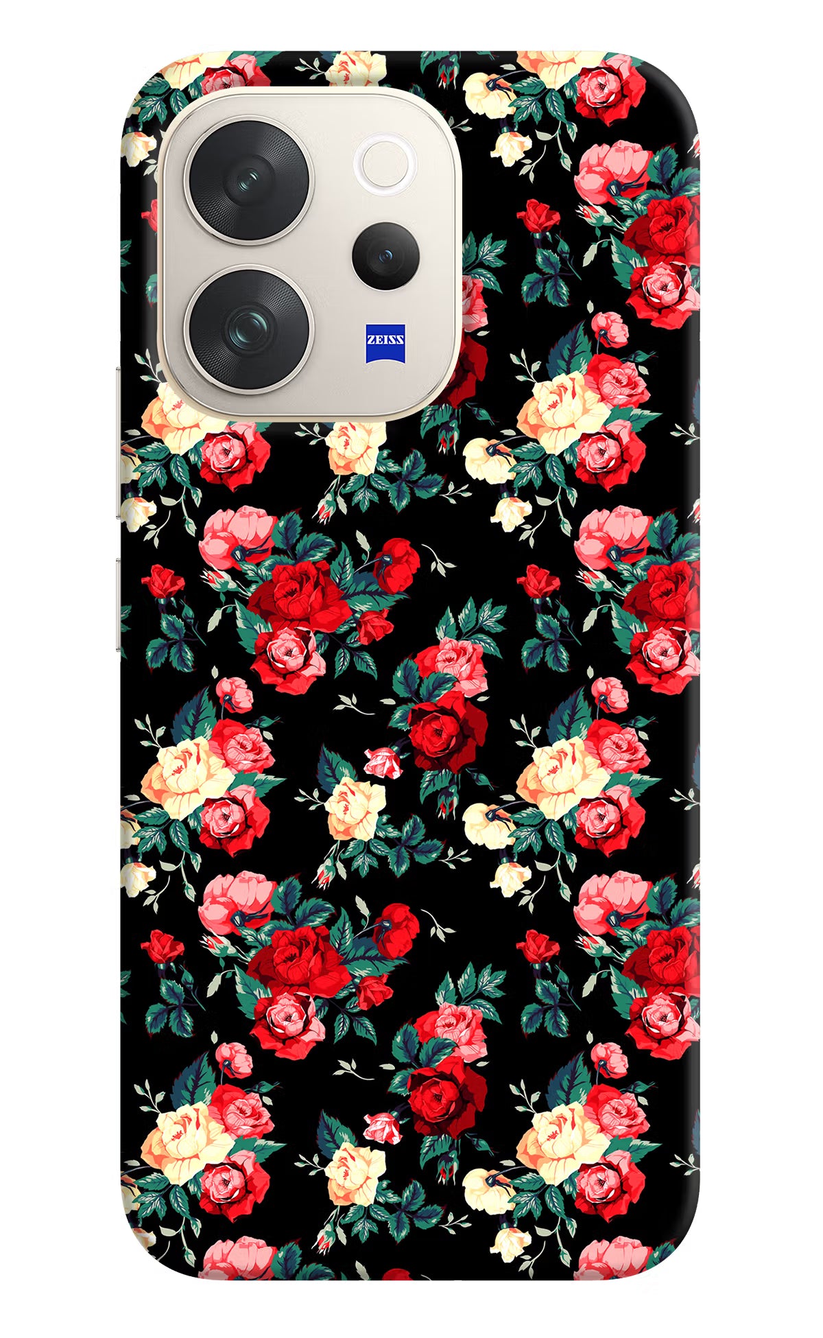 Rose Pattern Vivo V70 5G Hard Case Back Cover by Casekaro