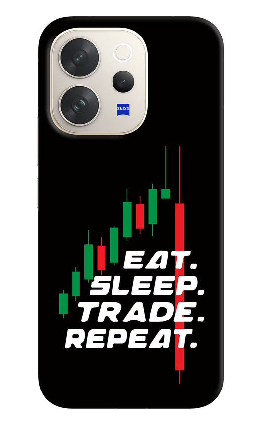 Eat Sleep Trade Repeat Vivo V70 5G Hard Case Back Cover by Casekaro