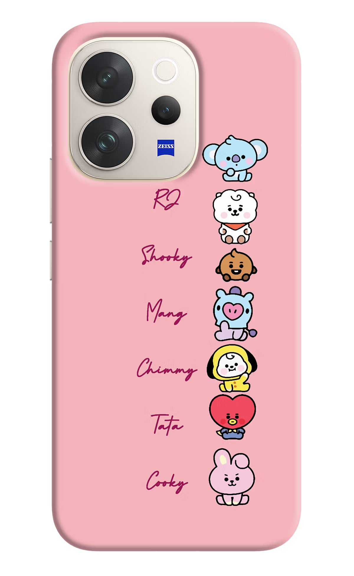 BTS names Vivo V70 5G Hard Case Back Cover by Casekaro